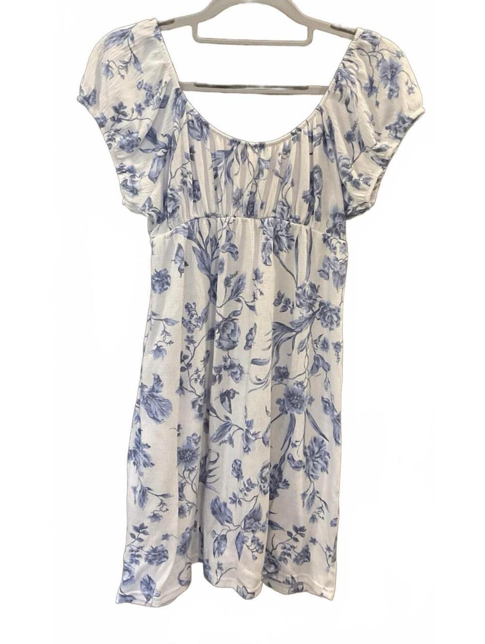 Laura Ashley Womens Floral Babydoll Style Nightie Short Sleeve Round Neck Size S